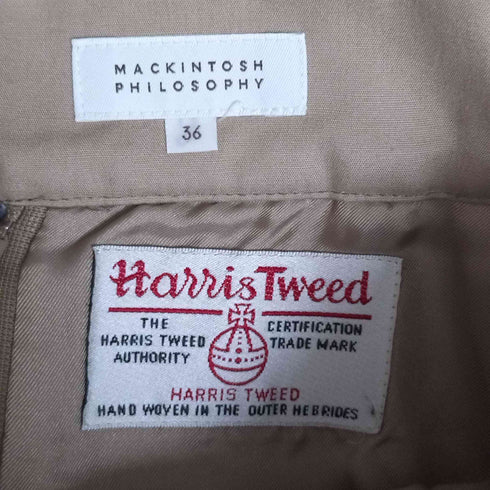 マッキントッシュフィロソフィー MACKINTOSH PHILOSOPHY ツイードチェックスカート レディース JPN:36