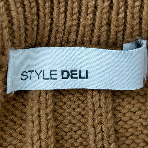 スタイルデリ STYLE DELI コットンリブ編みジップアップワンピースB レディース 02
