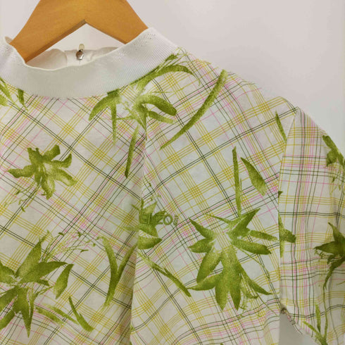 ケンゾーゴルフ KENZO GOLF チェック ユリ 柄 S/S ハイネック トップス レディース JPN:2