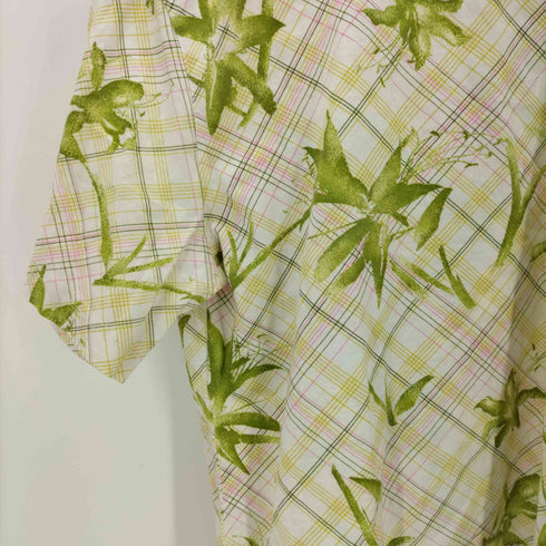 ケンゾーゴルフ KENZO GOLF チェック ユリ 柄 S/S ハイネック トップス レディース JPN:2