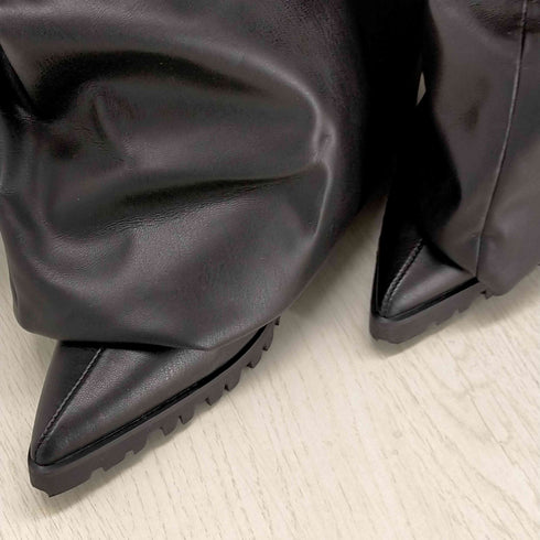 イエロー YELLO INK LOOSE FIT BOOTS ロングブーツ レディース JPN:23.5