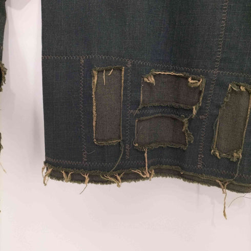 LINDA LUNDSTROM MADE IN CANADA Y2K パッチワークダメージ加工デニムジャケット レディース US:8