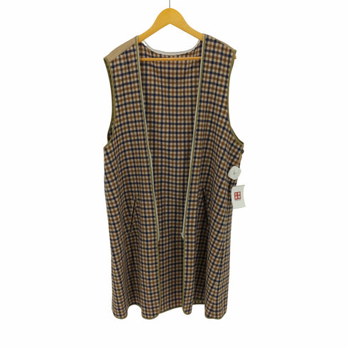 アクアスキュータム AQUASCUTUM タータンチェック ウール コート ライナー ベスト レディース