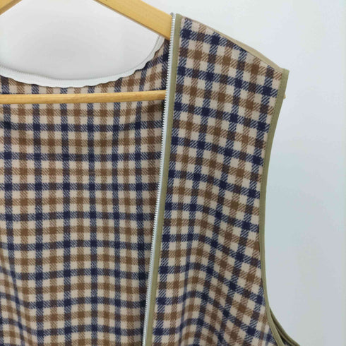 アクアスキュータム AQUASCUTUM タータンチェック ウール コート ライナー ベスト レディース