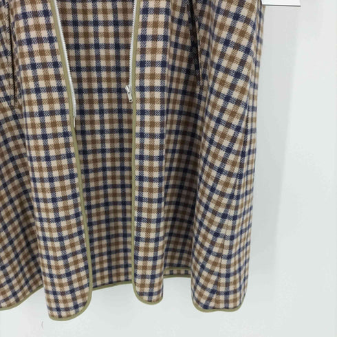 アクアスキュータム AQUASCUTUM タータンチェック ウール コート ライナー ベスト レディース