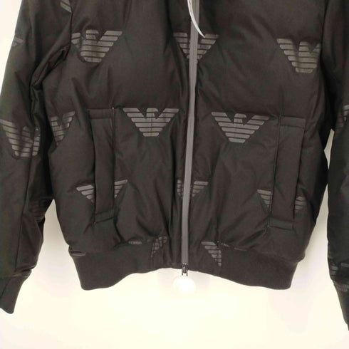 エンポリオアルマーニ EMPORIO ARMANI ロゴプリント 総柄ダウンジャケット メンズ 44