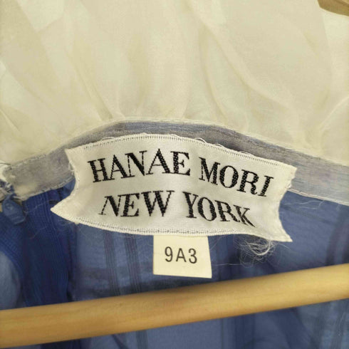 ハナエモリ HANAE MORI フリル チェック ドレス ワンピース レディース