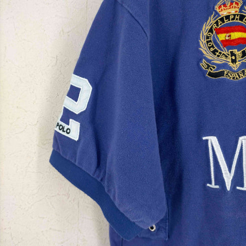 ポロバイラルフローレン Polo by RALPH LAUREN CUSTOM FIT 鹿の子 ビックポニー刺繍 ポロシャツ メンズ import:XL
