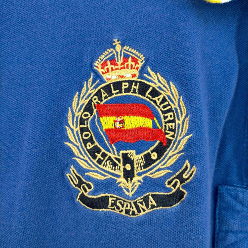 ポロバイラルフローレン Polo by RALPH LAUREN CUSTOM FIT 鹿の子 ビックポニー刺繍 ポロシャツ メンズ import:XL