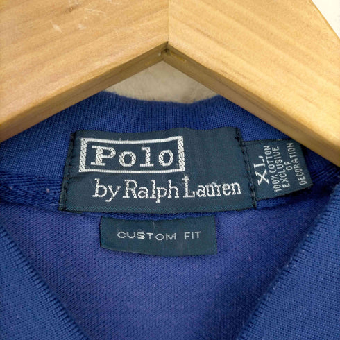 ポロバイラルフローレン Polo by RALPH LAUREN CUSTOM FIT 鹿の子 ビックポニー刺繍 ポロシャツ メンズ import:XL