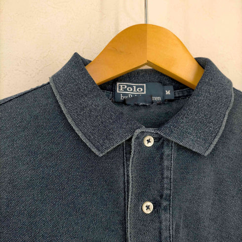 ポロバイラルフローレン Polo by RALPH LAUREN CUSTOM FIT 鹿の子 ビッポニー刺繍 ポロシャツ メンズ import:M