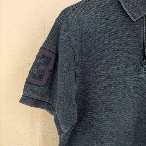 ポロバイラルフローレン Polo by RALPH LAUREN CUSTOM FIT 鹿の子 ビッポニー刺繍 ポロシャツ メンズ import:M