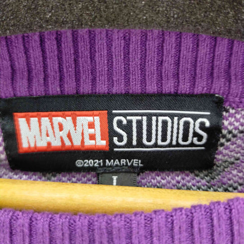 マーベル MARVEL ノルディック柄 クルーネックニットセーター メンズ import:L