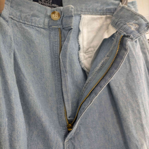 ポロバイラルフローレン Polo by RALPH LAUREN 80-90S USA製 42TALON ブリーチ加工 シャンブレースラックス メンズ