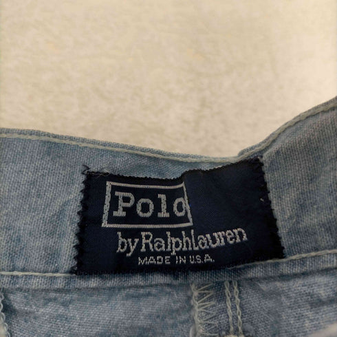 ポロバイラルフローレン Polo by RALPH LAUREN 80-90S USA製 42TALON ブリーチ加工 シャンブレースラックス メンズ