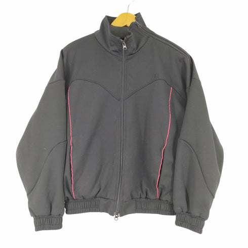 ヴィアヴァンダ viavanda PIPING JERSEY TOPS / BLACK × WINE RED レディース FREE