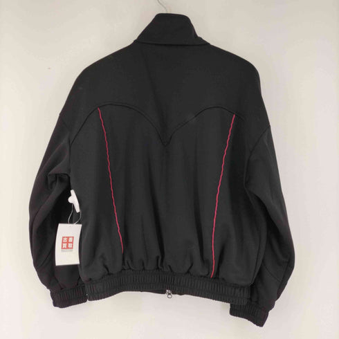 ヴィアヴァンダ viavanda PIPING JERSEY TOPS / BLACK × WINE RED レディース FREE