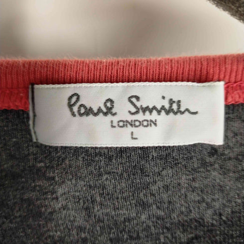 ポールスミスロンドン Paul Smith LONDON 赤ステッチ リンガーTEE レディース import:L