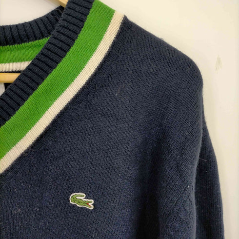 ラコステ LACOSTE ペルー製 コットンウール Vネック ニット メンズ JPN:4