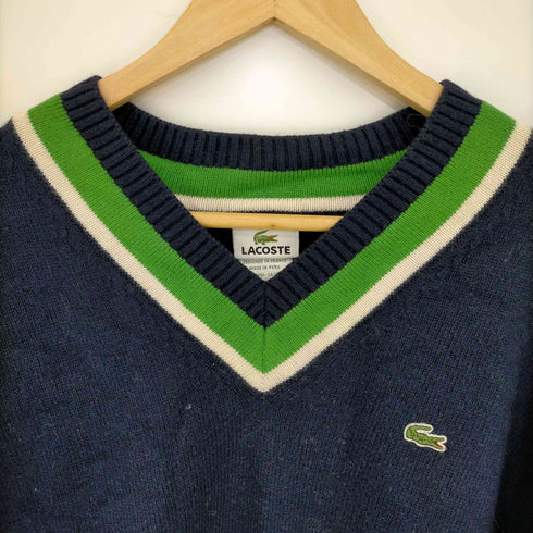 ラコステ LACOSTE ペルー製 コットンウール Vネック ニット メンズ JPN:4