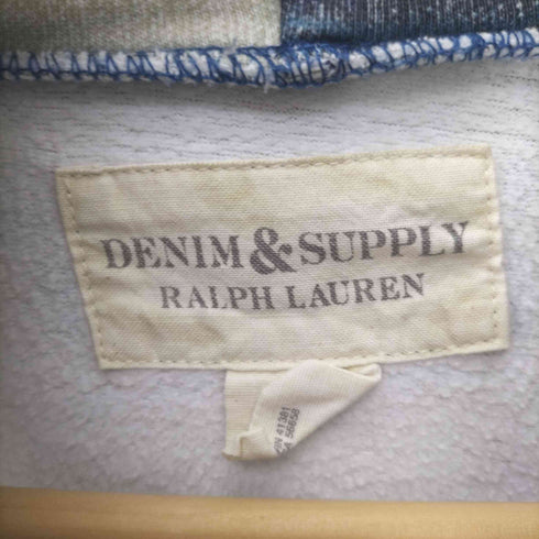 デニムアンドサプライ ラルフローレン DENIM & SUPPLY RALPH LAUREN ベロア フロッキー プリント 総柄 プルオーバー パーカー メンズ import:S