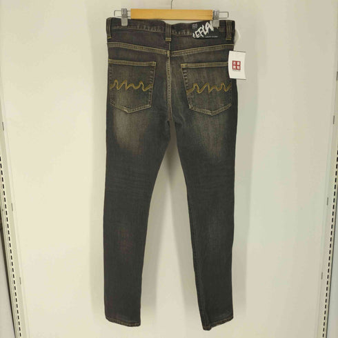 レフラー Leflah ダメージ スキニー ブラック デニム パンツ メンズ JPN:M
