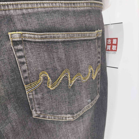 レフラー Leflah ダメージ スキニー ブラック デニム パンツ メンズ JPN:M
