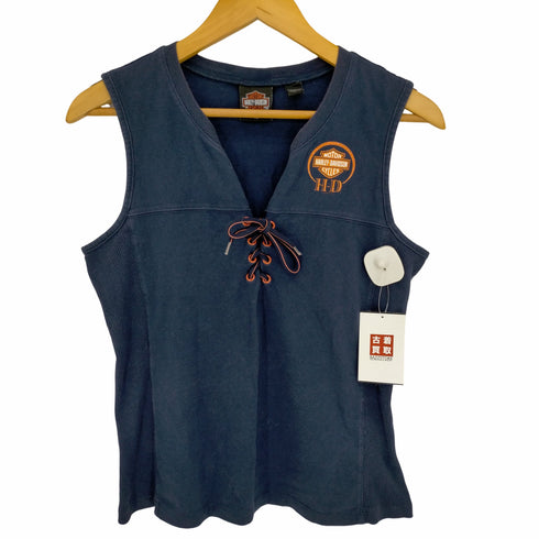 ハーレーダヴィットソン HARLEY DAVIDSON レースアップ タンクトップ レディース import:XL