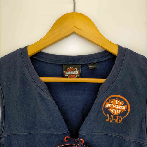 ハーレーダヴィットソン HARLEY DAVIDSON レースアップ タンクトップ レディース import:XL