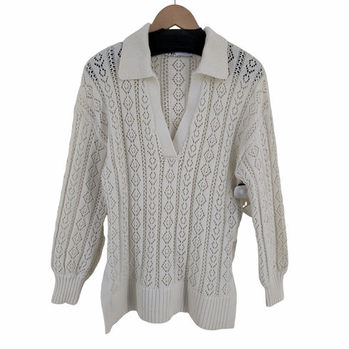 ザラ ZARA スキッパーニットポロ レディース import:XS