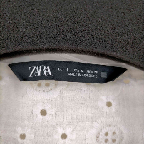 ザラ ZARA 刺し子 ガーゼブラウス レディース import:S
