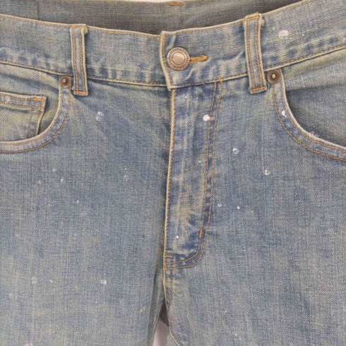 レフラー Leflah ペイント 加工 ウォッシャブル スキニー デニム パンツ メンズ JPN:L