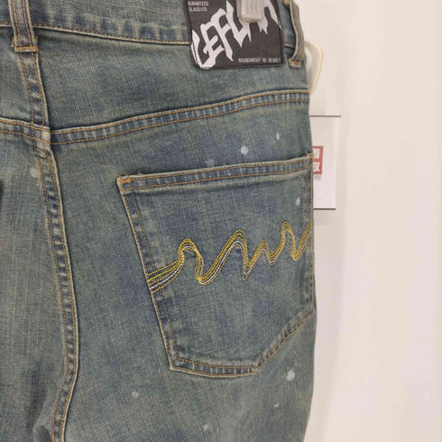 レフラー Leflah ペイント 加工 ウォッシャブル スキニー デニム パンツ メンズ JPN:L