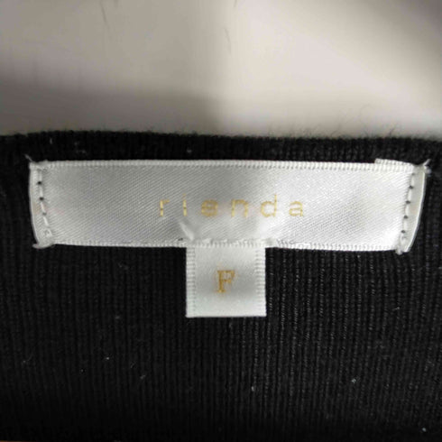 リエンダ rienda パフスリーブスクエアネックKnit TOP レディース FREE
