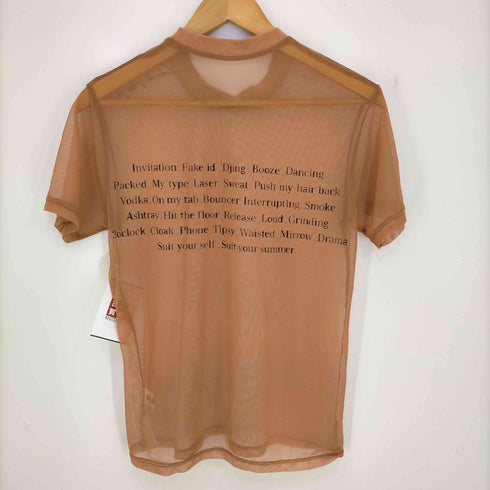 ヴィアヴァンダ viavanda FAKE ID SHEER TEE シアーTシャツ レディース FREE