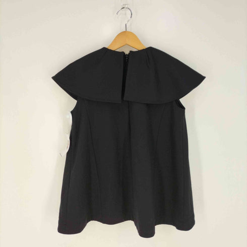 セルフォード CELFORD レーヨンカシミヤ混 ビッグカラー ノースリーブ ブラウス レディース L/XL