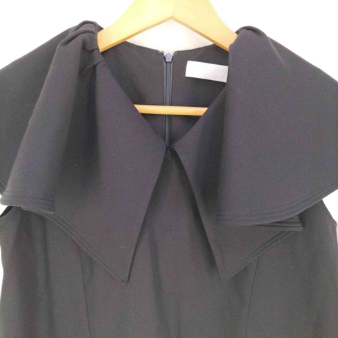 セルフォード CELFORD レーヨンカシミヤ混 ビッグカラー ノースリーブ ブラウス レディース L/XL