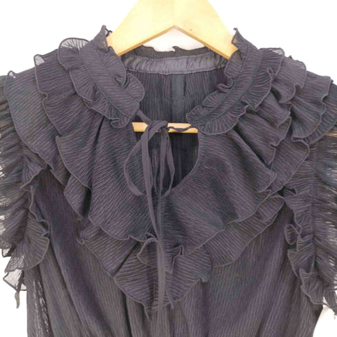 リリーブラウン Lily Brown シャーリングプリーツフリルトップス レディース ONE SIZE