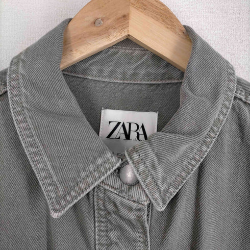 ザラ ZARA 比翼 スナップボタン ポケットデニムシャツ レディース JPN:S