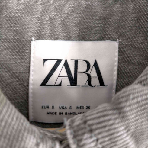 ザラ ZARA 比翼 スナップボタン ポケットデニムシャツ レディース JPN:S