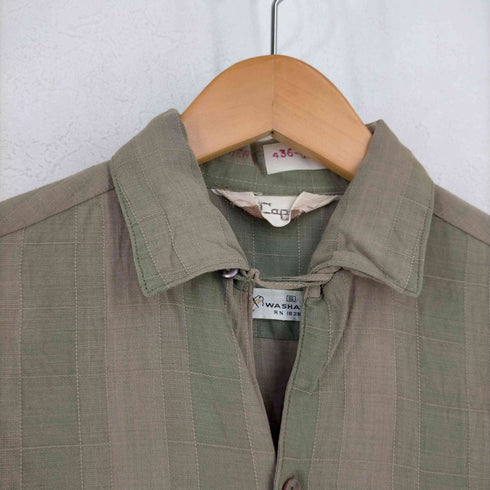 カプリ Capri オープンカラー ボックス シェルボタン レーヨン S/S シャツ メンズ