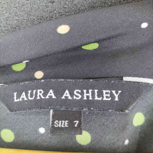 ローラアシュレイ LAURA ASHLEY セットアップ ドット柄 ボウタイブラウス フレアスカート レディース 7