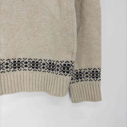 エディーバウアー Eddie Bauer 17AW 胡桃ボタン ウール混 ニット ポロ メンズ import:M