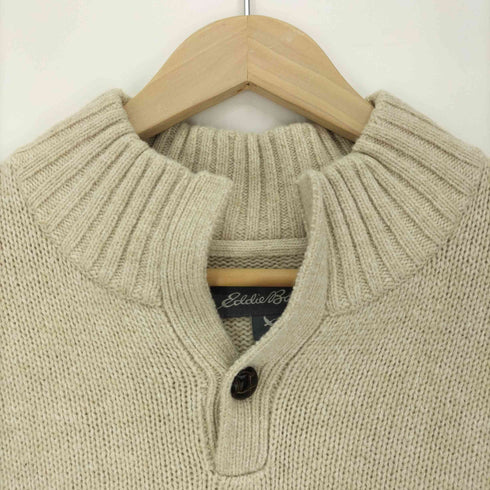 エディーバウアー Eddie Bauer 17AW 胡桃ボタン ウール混 ニット ポロ メンズ import:M