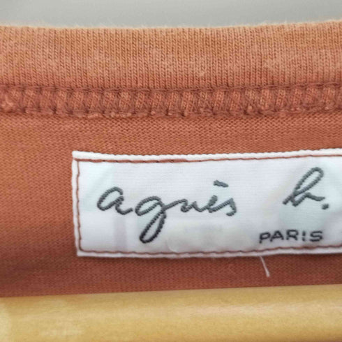 アニエスベー agnes b. PARIS 七分袖 ボーダー コットン バスクシャツ レディース