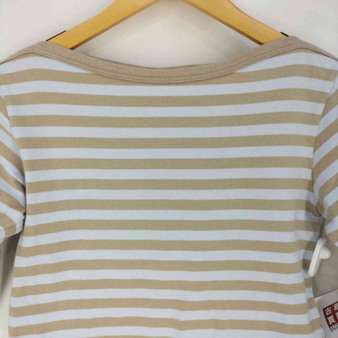 アニエスベー agnes b. PARIS 七分袖 ボーダー コットン バスクシャツ レディース