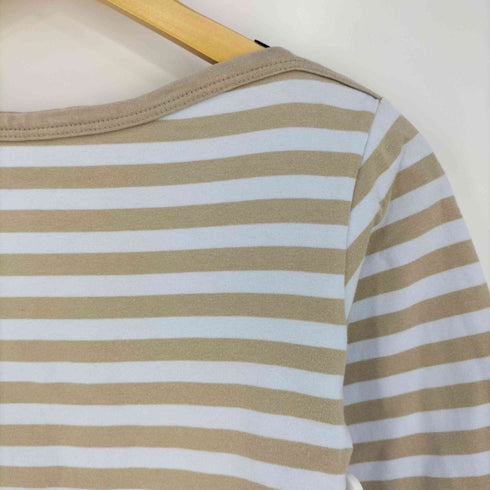アニエスベー agnes b. PARIS 七分袖 ボーダー コットン バスクシャツ レディース