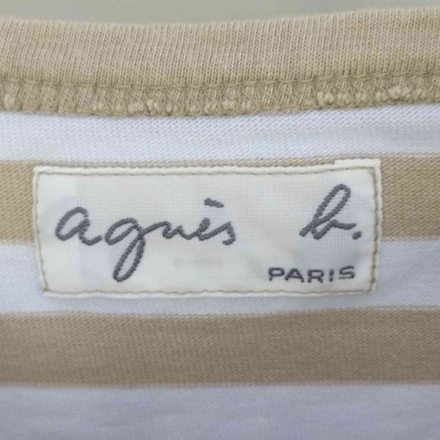 アニエスベー agnes b. PARIS 七分袖 ボーダー コットン バスクシャツ レディース