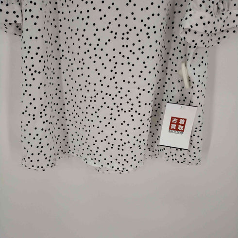 ラブティックボンボン La boutique BonBon ドットプリントスリットスリーブブラウス レディース FREE