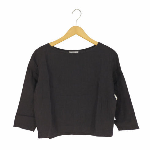 アニエスベー agnes b. PARIS リネン ボートネックカットソー レディース